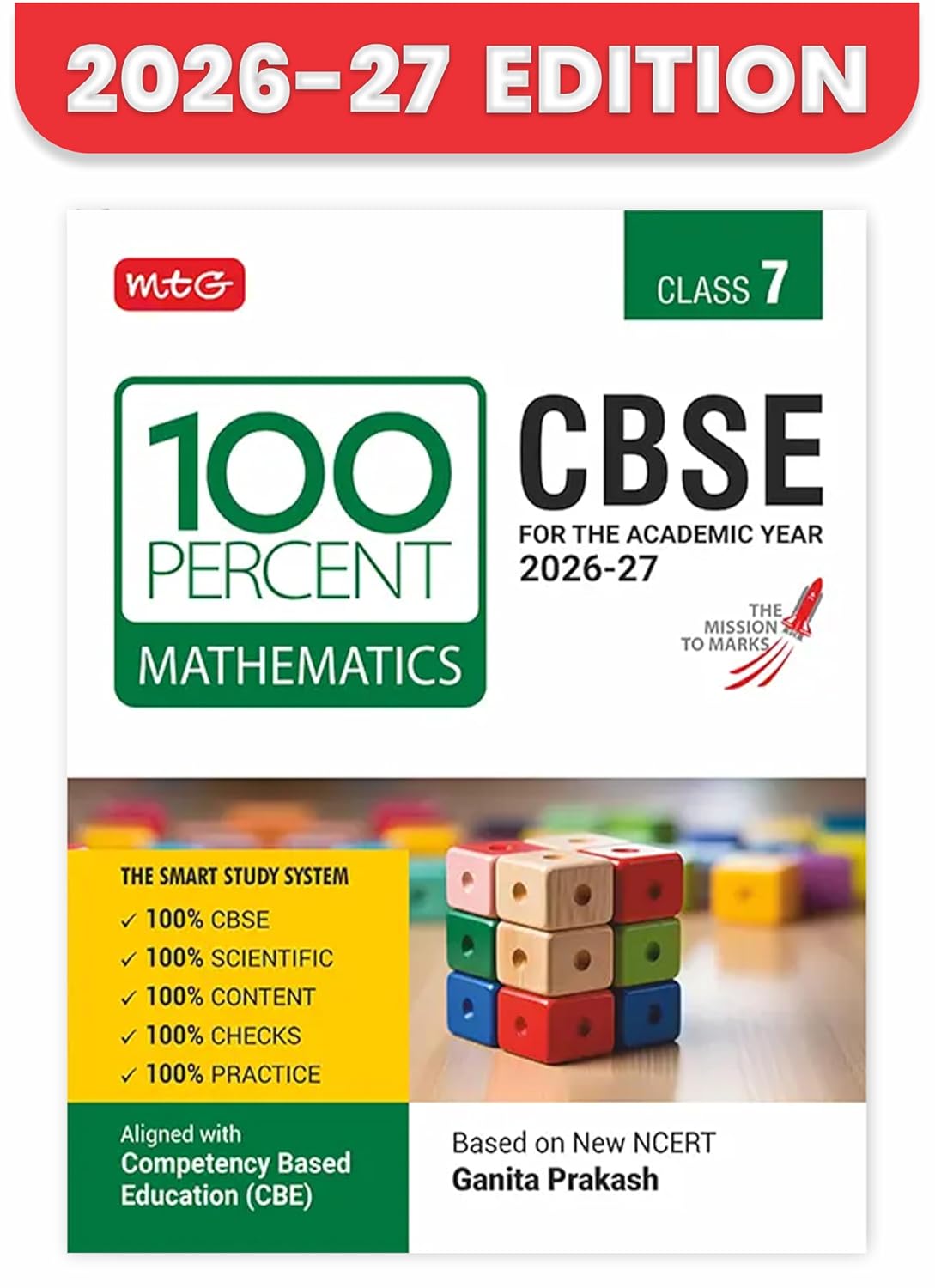 100 Percent NCERT & CBSE Mathematics Class 7  - Book By MTG Learning