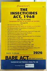 Commercial’s The Insecticides Act, 1968 Bare Act (With Short Comments) Book