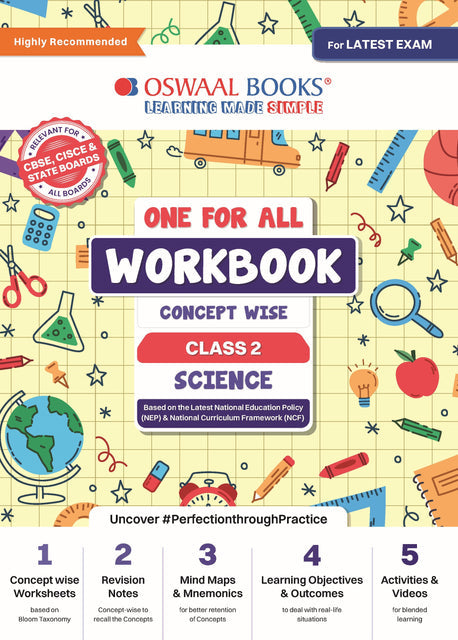 One For All Science Workbook Concept Wise for Class 2 by Oswaal Books