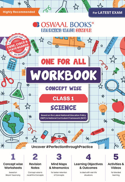 One For All Science Workbook Concept Wise for Class 1 by Oswaal Books