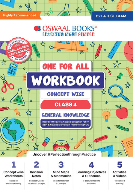 One For All General Knowledge Workbook Concept Wise for Class 4 by Oswaal Books