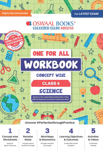 One For All Science Workbook Concept Wise for Class 4 by Oswaal Books