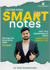 CA Final Direct Tax Smart Notes by CA Yash Khandewal