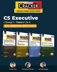Cracker Combo Papers 1 to 4 (JIGL, CL, SUBIL & CAFM) Set of 4 Books for CS Executive (2022 Syllabus) by Taxmann