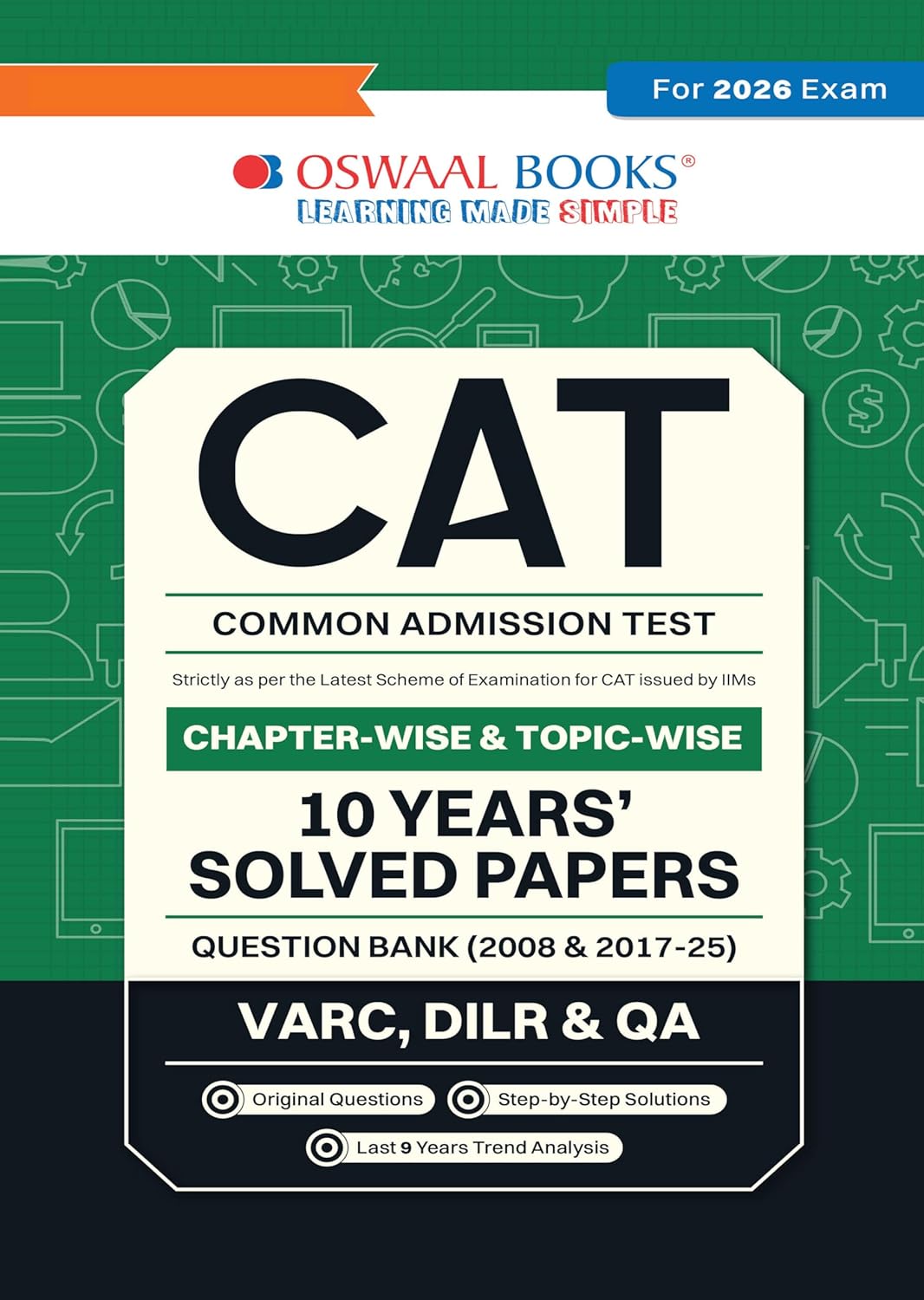 CAT Exam Solved Papers - Book By Oswaal Books