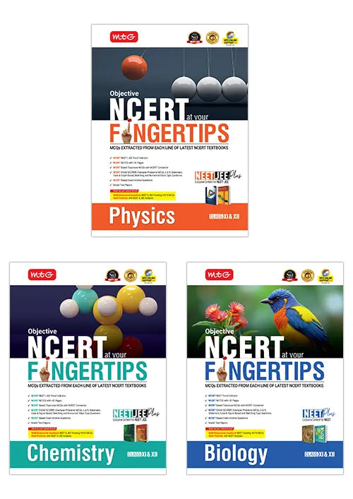 Objective NCERT at your FINGERTIPS Physics, Chemistry and Biology Combo – NEET Books (For 2026 Exam) By MTG Learning