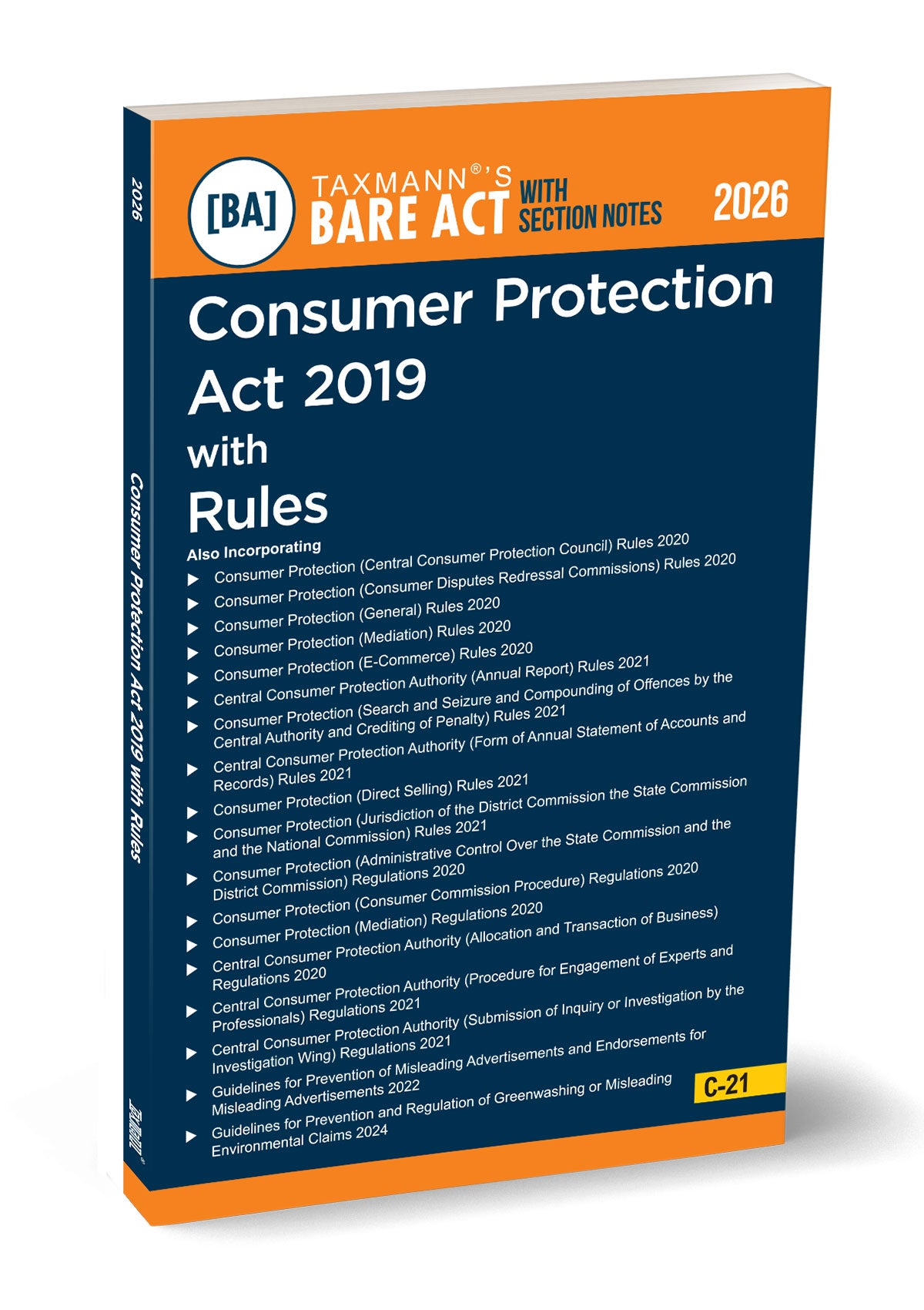Consumer Protection Act 2019 with Rules (Bare Act with Section Notes) - Book By Taxmann