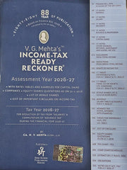 VG Mehta's Income Tax Ready Reckoner By Shri Kuber Publishing House