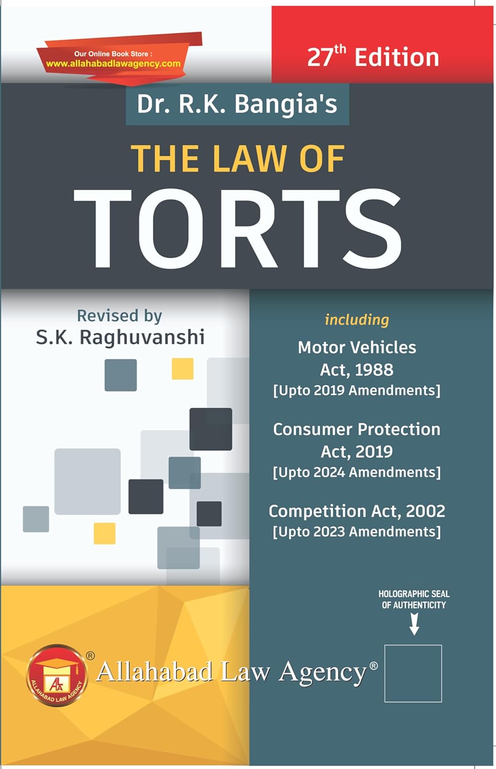 Allahabad Law Agency's The Law of Torts By R K Bangia