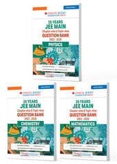 JEE Main 25 Years' Chapter-wise & Topic-wise Question Bank - Physics, Chemistry & Mathematics (Set of 3 Books) - By Oswaal Books