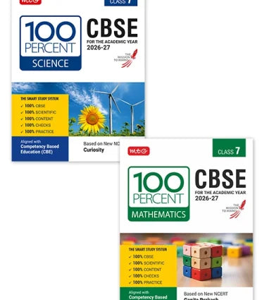 100 Percent For Class 7 CBSE Board Exam - Mathematics and Science (Combo) Books By MTG Learning