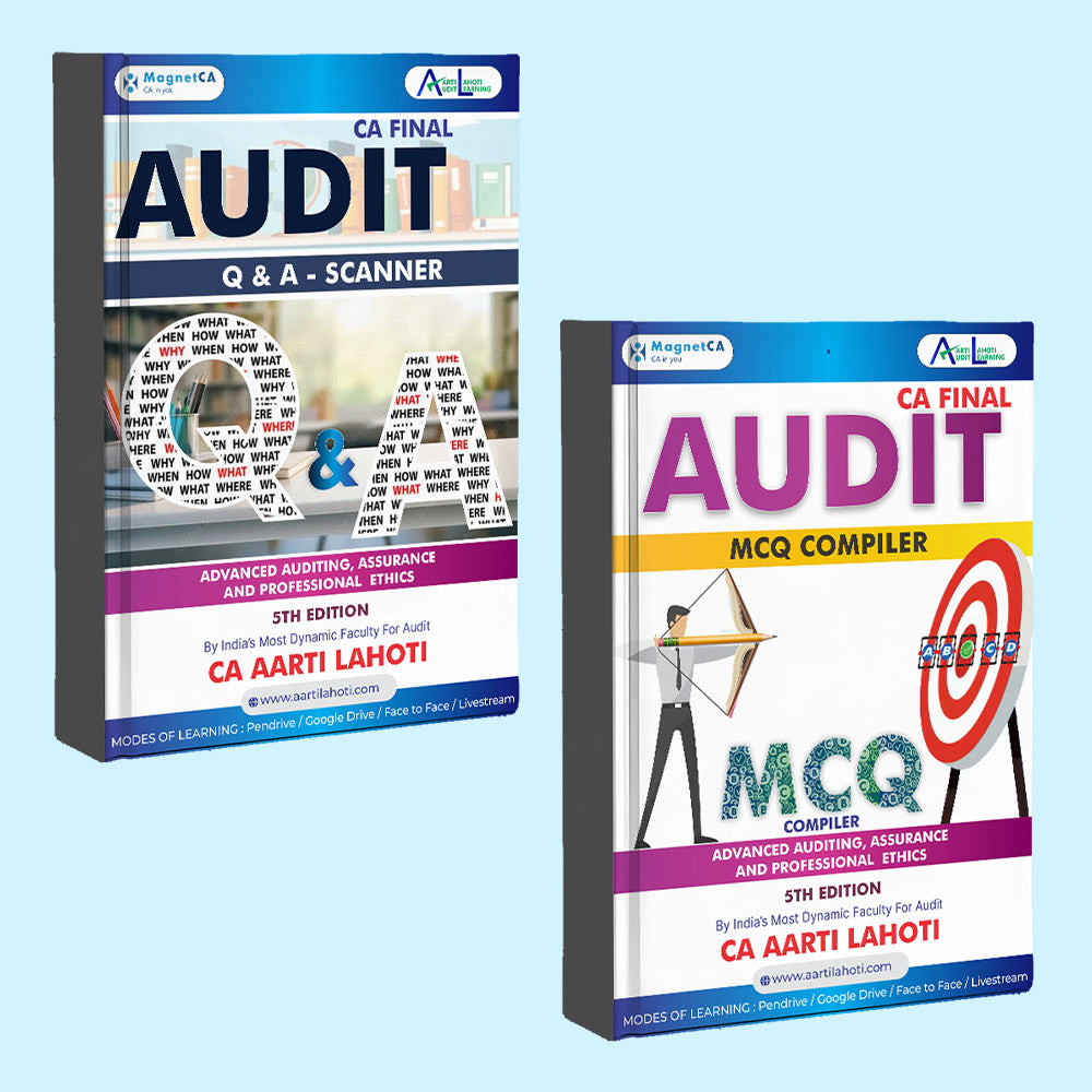 CA Final Audit (Q & A Scanner + MCQ Compiler) Combo Book Set by CA Aarti Lahoti