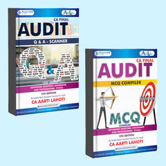 CA Final Audit (Q & A Scanner + MCQ Compiler) Combo Book Set by CA Aarti Lahoti