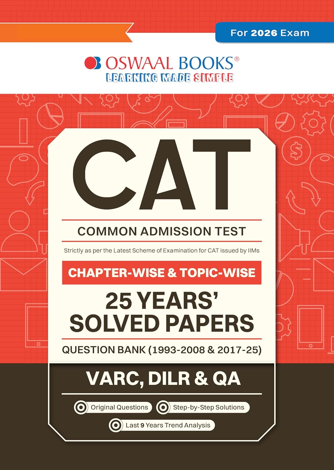 CAT Solved Papers (Chapterwise & Topicwise) - Book By Oswaal Books