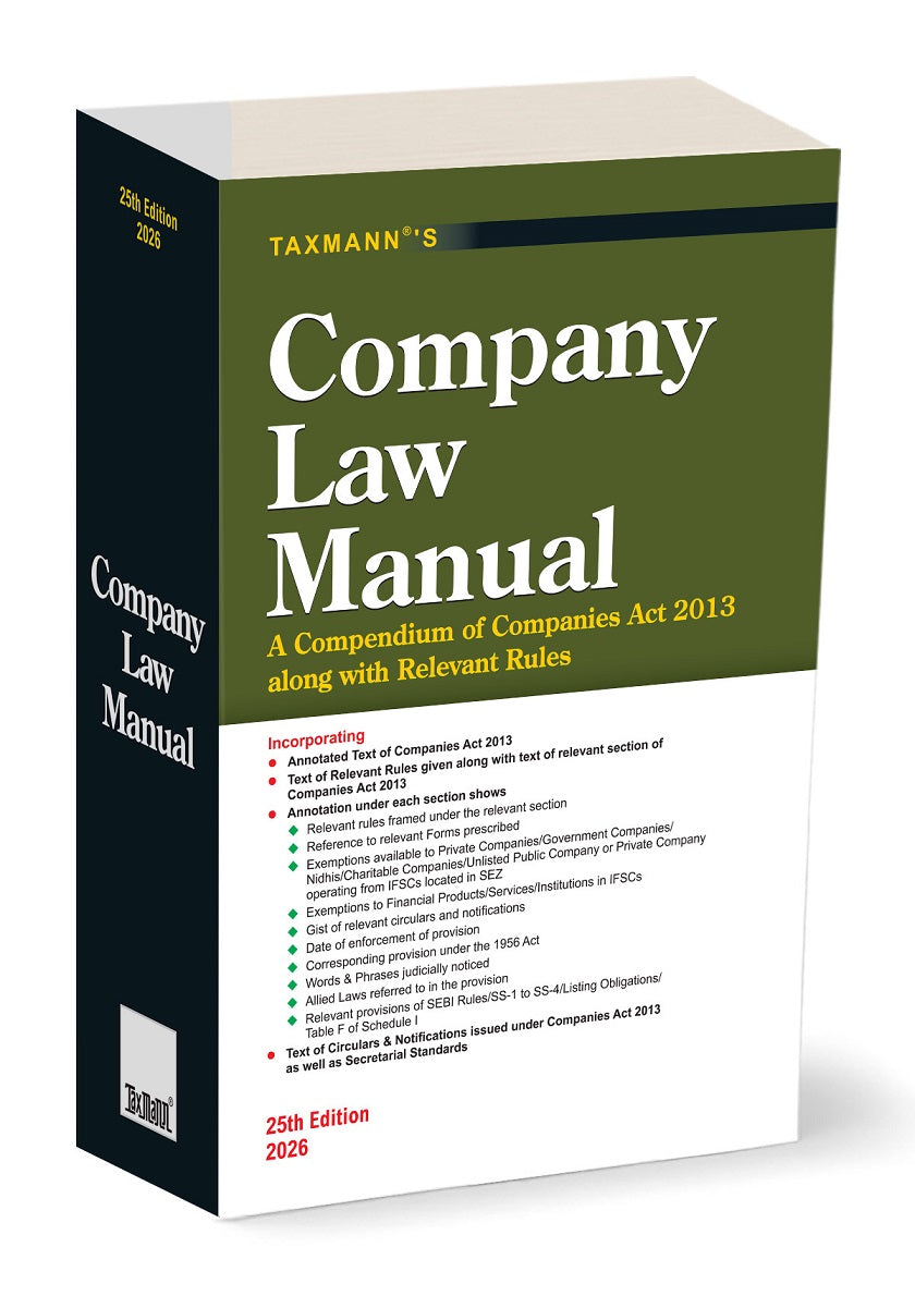 Taxmann's Company Law Manual book