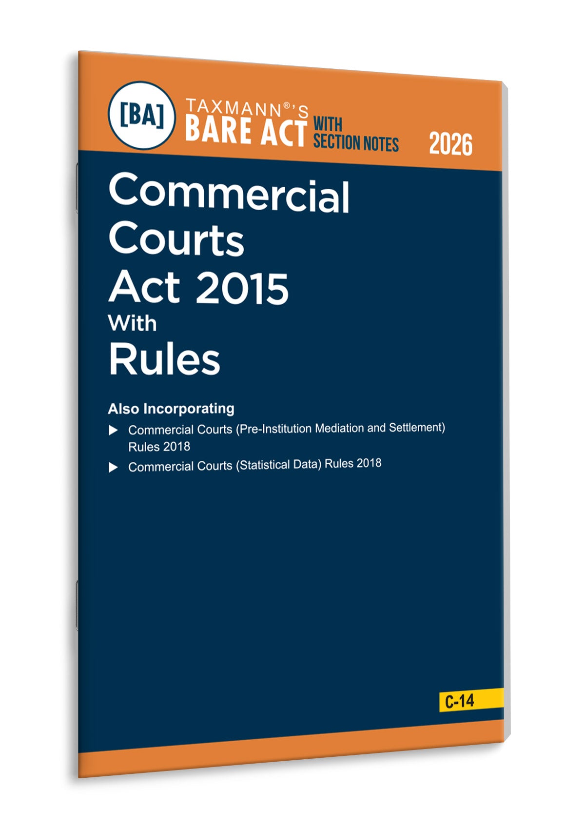 Commercial Courts Act 2015 with Rules (Bare Act with Section Notes) - Book By Taxmann