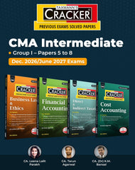 Taxmann Cracker Combo Papers 5 to 8 (Law/BLE, FA, DITX/DT & IDT, and CA) Set of 4 Books for CMA Intermediate