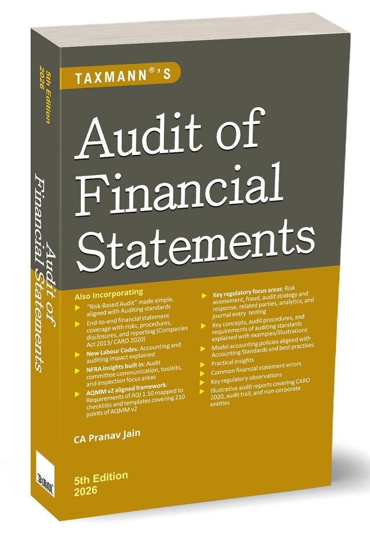 Taxmann's Audit of Financial Statements book by Pranav Jain
