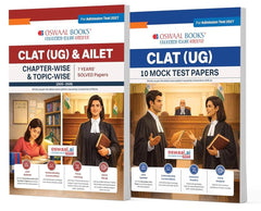 CLAT (UG) and AILET Chapter-wise and Topic-wise Solved Papers + 10 Mock Test Papers (Set of 2 books) - By Oswaal Books