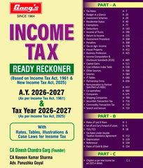 Garg's INCOME TAX READY RECKONER with Rates, Tables, Illustrations & Case Laws for Income Tax (TDS/TCS rates) Book