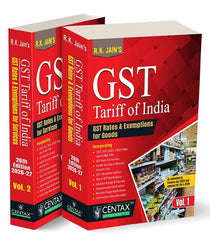 R.K. Jain's GST Tariff of India (Set of 2 Volumes) - Books By Centax Publications