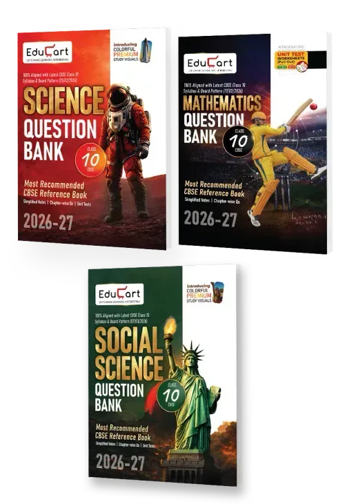 Educart CBSE Question Bank Class 10 Bundle Books - Science, Mathematics and Social Science