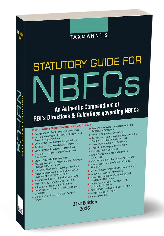Statutory Guide for NBFCs book by Taxmann