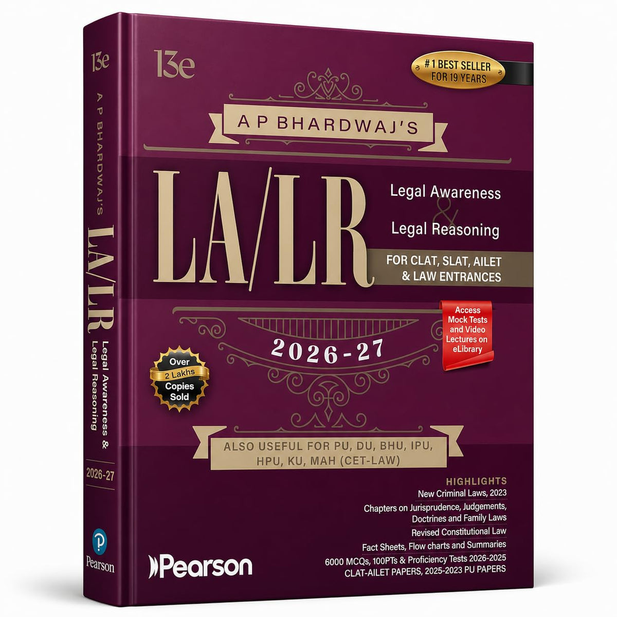 Legal Awareness & Legal Reasoning (LA/LR) - Book By Pearson
