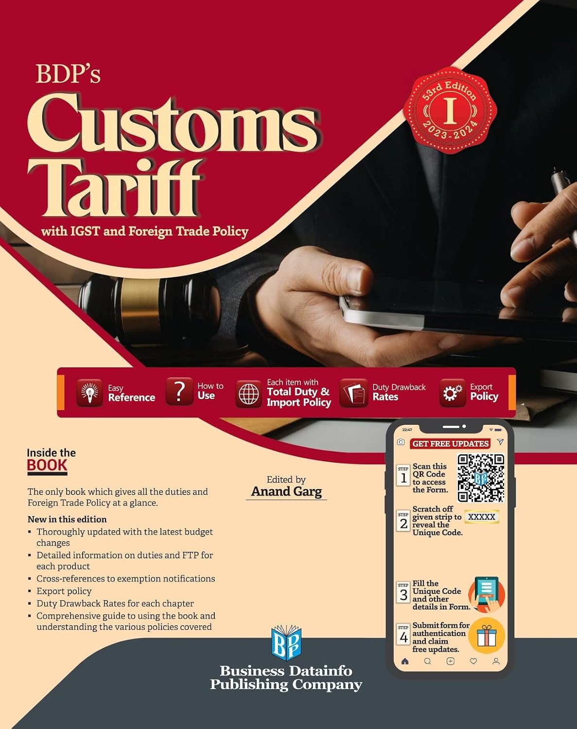 CUSTOMS TARIFF (with IGST and FOREIGN TRADE POLICY 2023-24) - Book By BDP