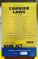Commercial’s Carrier Laws Bare Act (With Short Comments) Book