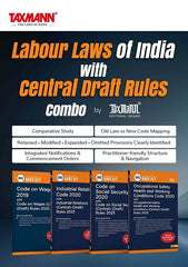Labour Codes of India with Central Draft Rules COMBO (Bare Acts with Comparative Study) - Code on Wages, IR Code, Code on Social Security, OSHWC Code (Set of 4 Books) By Taxmann
