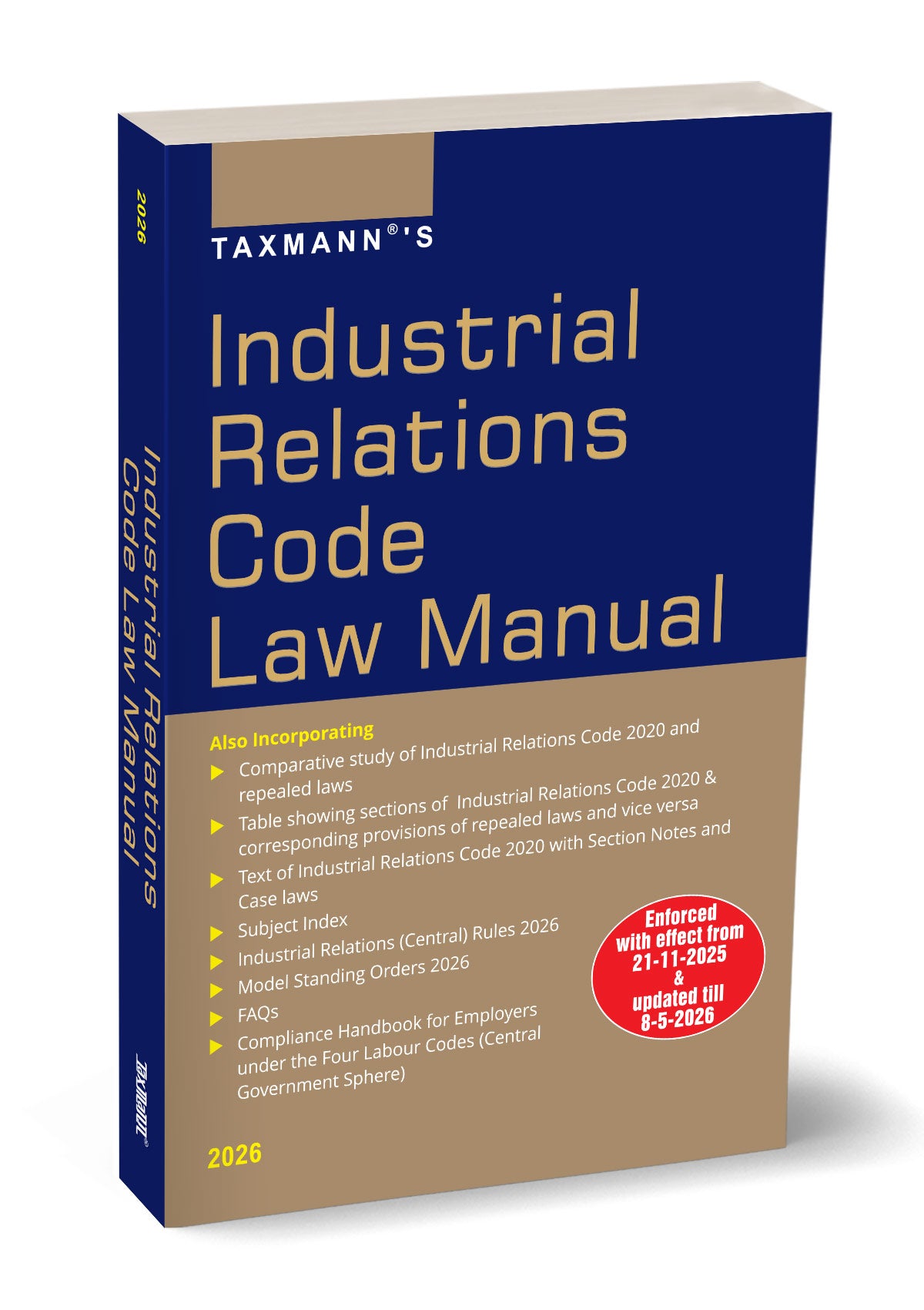Industrial Relations Code Law Manual Book by Taxmann