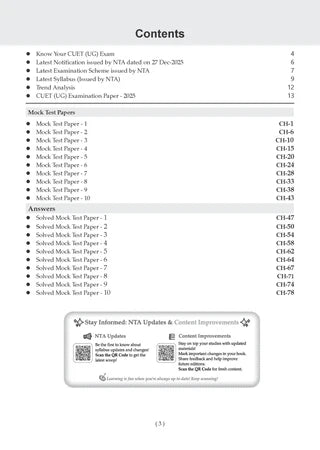 NTA CUET (UG) Mock Test Papers - Chemistry By Oswaal Books