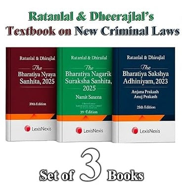 Ratanlal & Dhirajlal COMBO Books - BNS, BNSS & BSA By LexisNexis