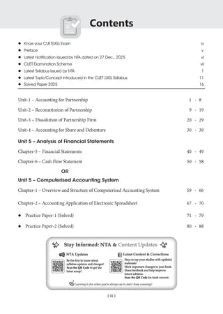 NTA CUET (UG) Question Bank - Accountancy Book By Oswaal Books