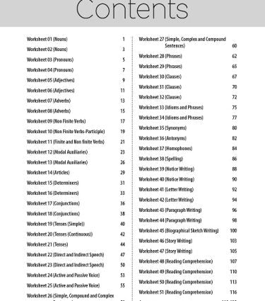 Class 7 - MTG 51 English Grammar Worksheets By MTG Learning
