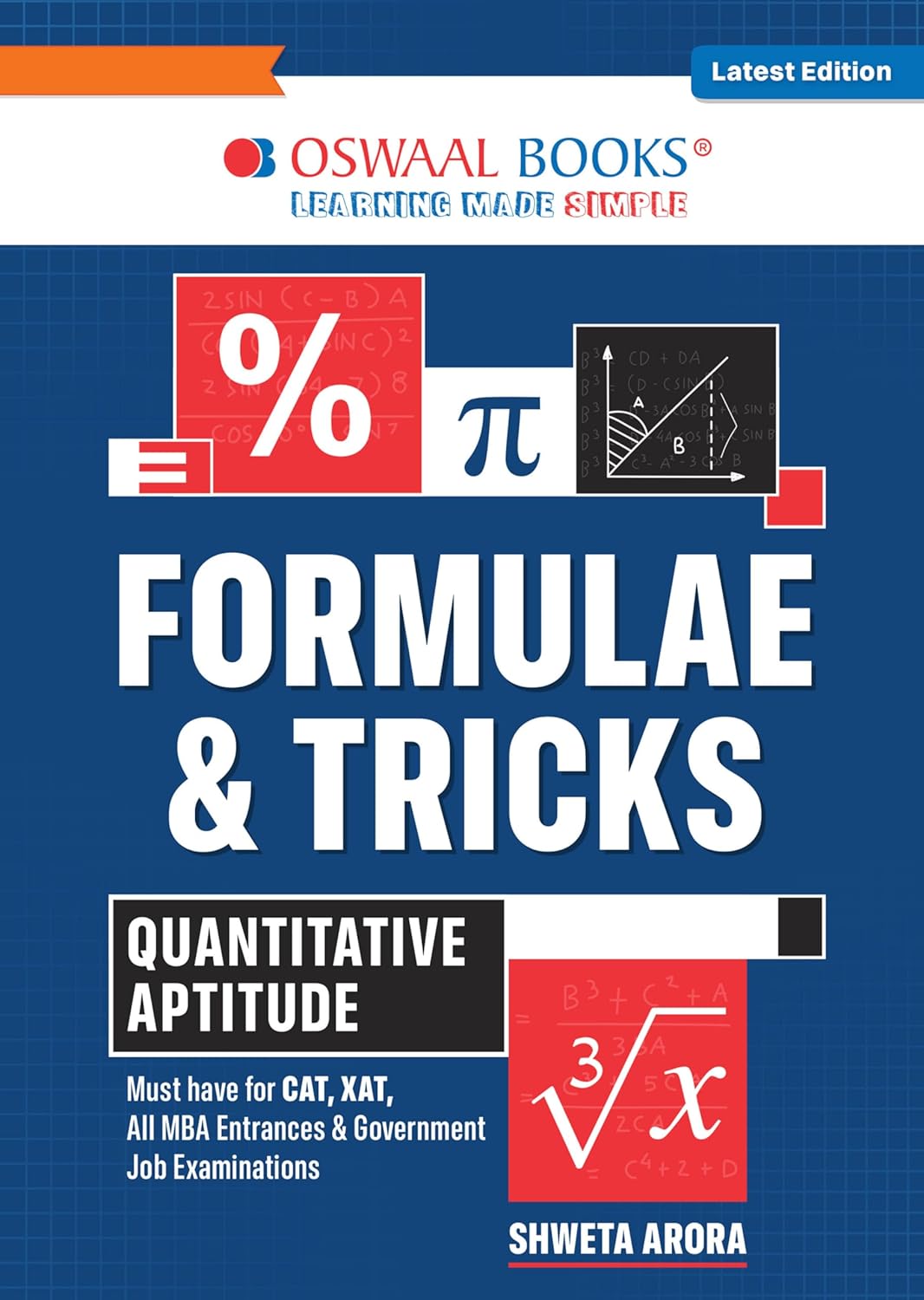 CAT Formulae & Tricks Quantitative Aptitude (For CAT, XAT, MAT, Entrance & Government Job Exams)- Book By Oswaal Books