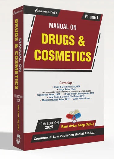 Commercial's Manual on Drugs and Cosmetics (Set of 2 Volumes) - Books By Ram Avtar Garg