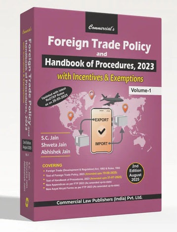 Commercial's Foreign Trade Policy and Handbook of Procedures 2023 (Set of 2 Volumes) - Books By S C Jain, Shweta Jain & Abhishek Jain
