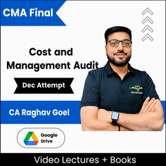 CMA Final Cost and Management Audit Video Lectures by CA Raghav Goel Dec Attempt (Pendrive)