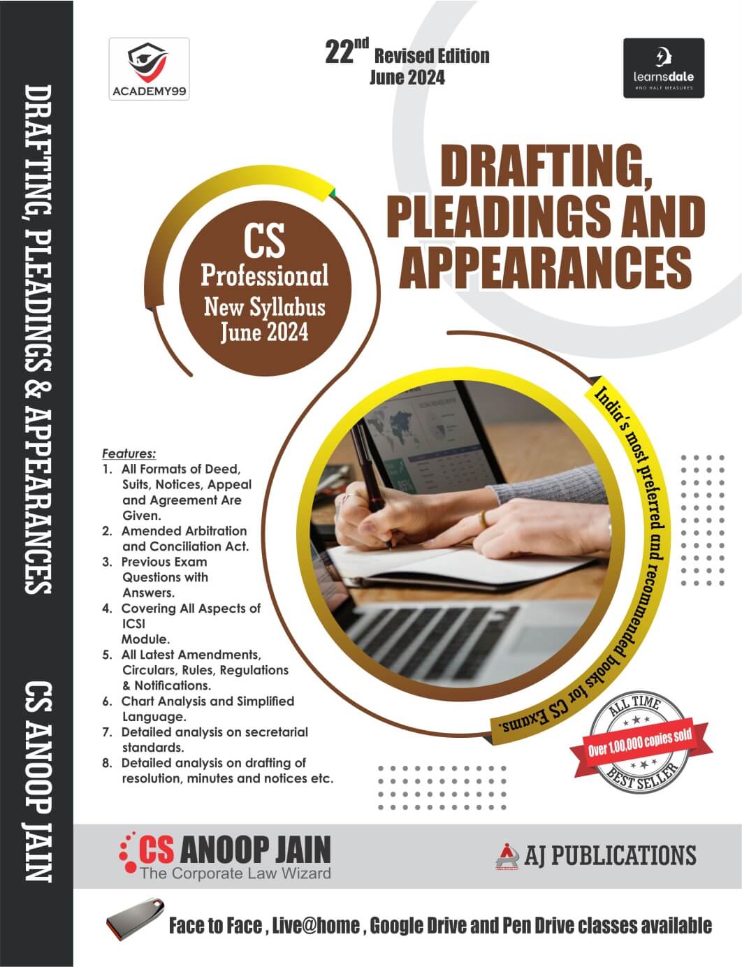 CS Professional New Syllabus Drafting Pleadings and Appearances Book by CS Anoop Jain
