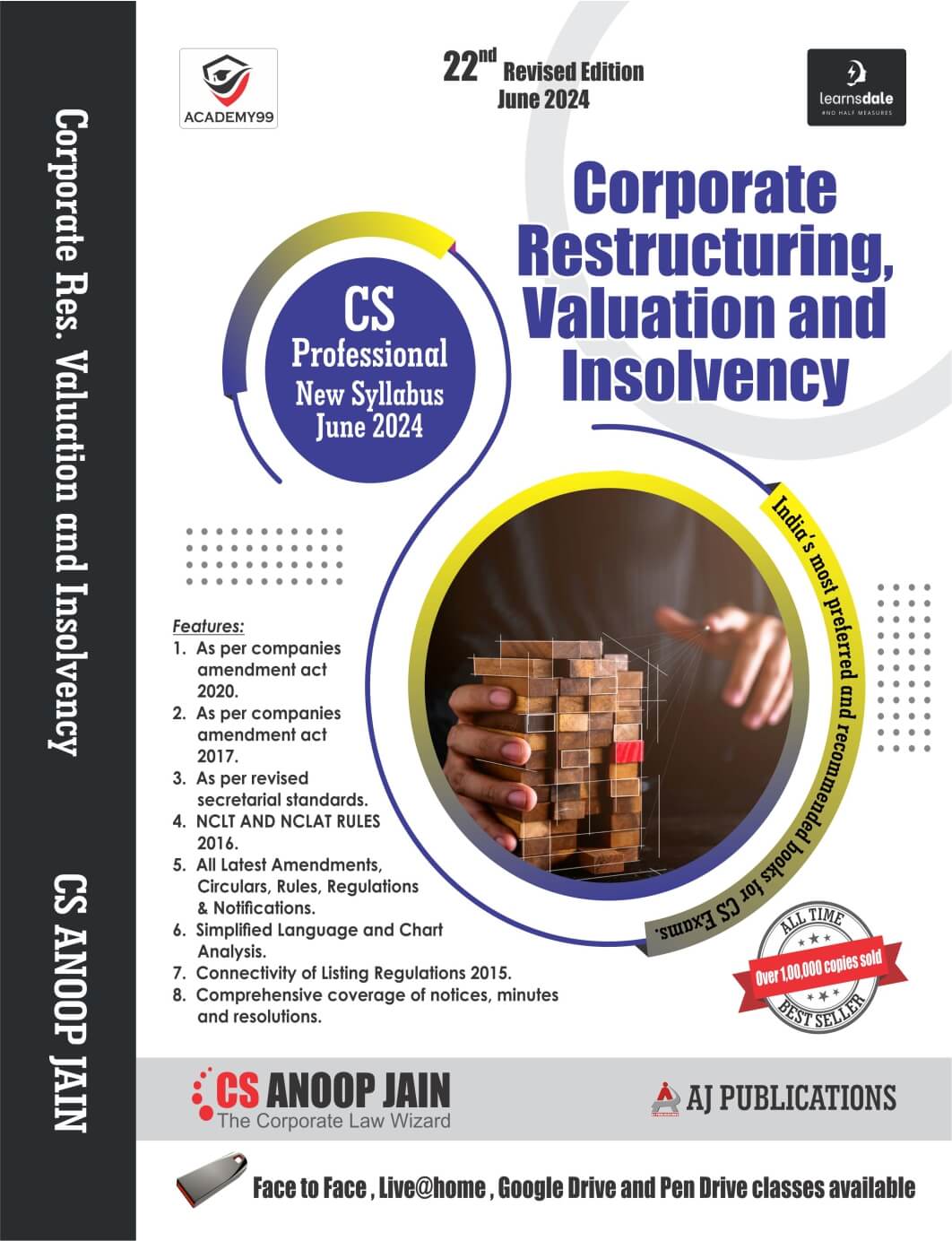 CS Professional New Syllabus Corporate Restructuring Valuation and Insolvency Book by CS Anoop Jain