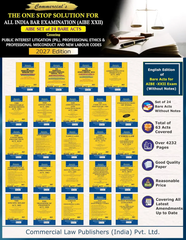 Commercial's AIBE 24 bare Acts set (Combo), for AIBE XXII covering PIL, Professional Ethics & Professional Misconduct and New Labour Codes - Set of 24 Books