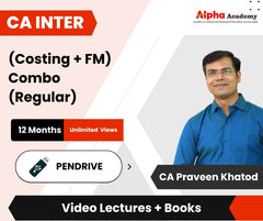 CA Inter (Costing + FM) Combo (Regular) Video Lectures by CA Praveen Khatod (Pendrive, 12 Months, Unlimited Views)