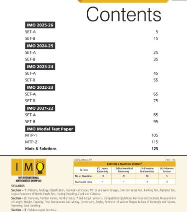 IMO Class-5 Olympiad Previous Years Papers Mathematics with Sample OMR Sheet Book by MTG Learning
