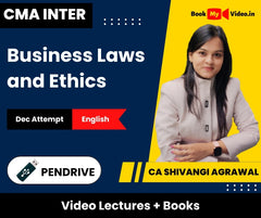 CMA Inter Business Laws and Ethics Video Lectures in English by CA Shivangi Agrawal Dec Attempt (Pendrive + Books)