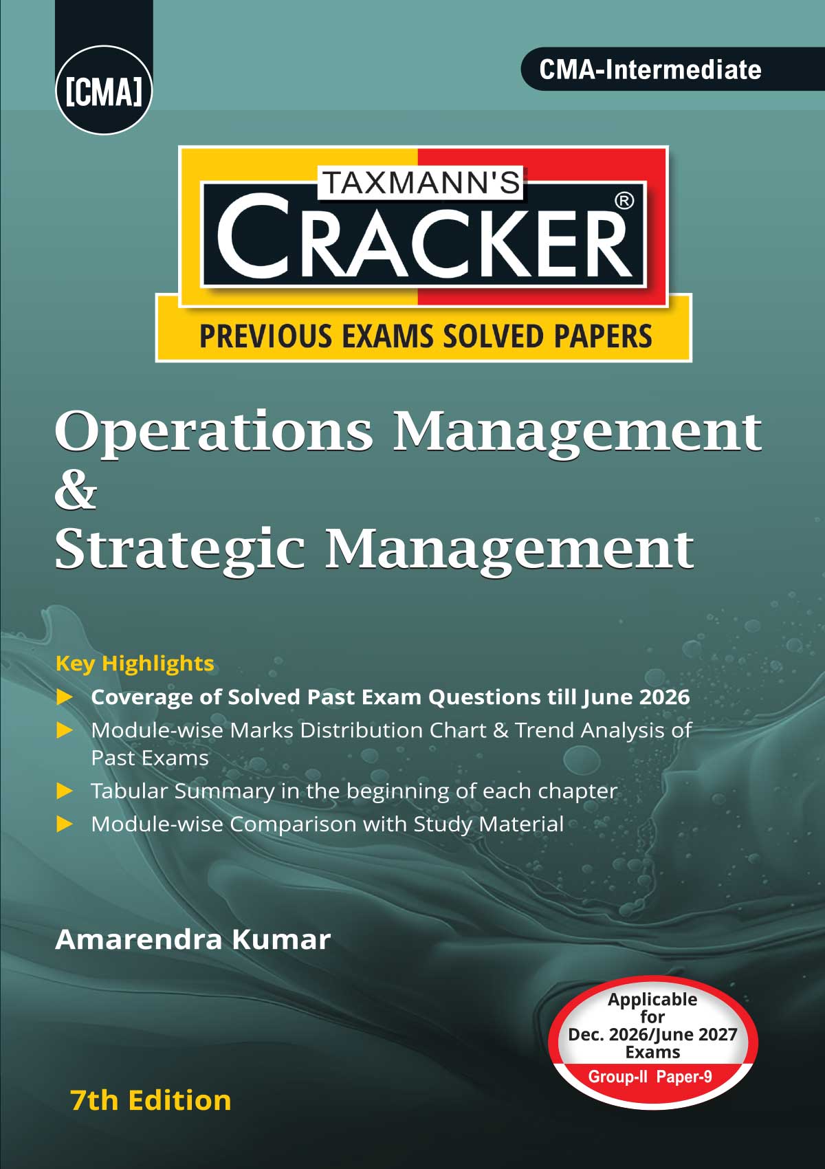 Taxmann Cracker Combo Papers 9 to 12 (OMSM, CAA, FMDA, and MA) Set of 4 Books for CMA Intermediate