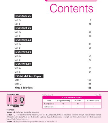 ISO Class-6 Olympiad Previous Years Papers (PYP - Set A and B) Science with Sample OMR Sheet - Book By MTG Learning