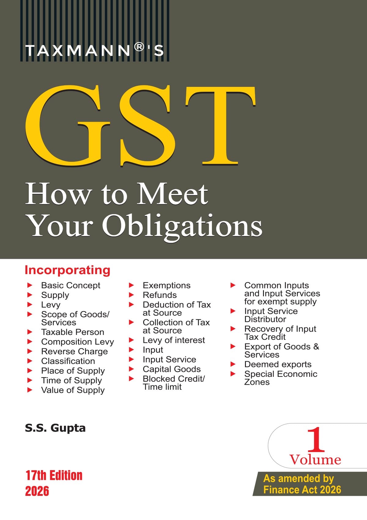 GST How to Meet Your Obligations (Set of 2 Volumes) - Books by Taxmann