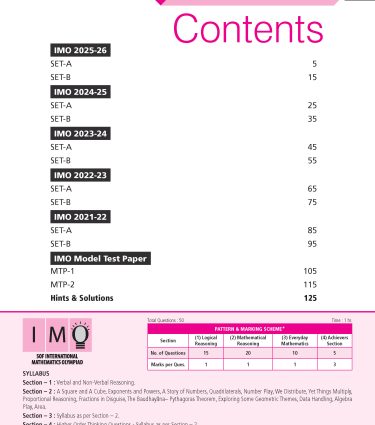 IMO Class-8 Olympiad Previous Years Papers (PYP) Mathematics with Sample OMR Sheet - Book By MTG Learning